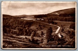 Postcard Banffshire Scotland c1935 Bridge of Brown near Tomintoul RPPC