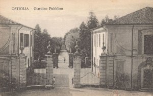 Ostiglia Giardino Pubblico Antique Italy Postcard