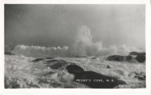 Peggy's Cove NS Nova Scotia Canada ~ Atlantic Ocean ~ RPPC Real Photo Postcard