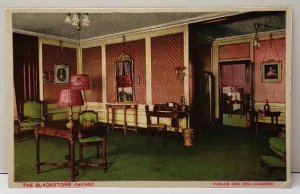 Chicago THE BLACKSTONE Parlor and Bed Chamber Postcard E17