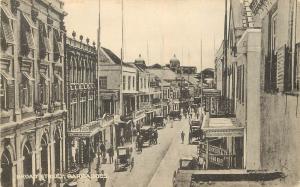 Vintage Postcard Broad Street Scene Barbados  Caribbean island