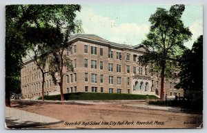 State View~Haverhill Massachusetts~High School Bldg From City Park~PM 1912~PC