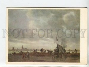 453004 USSR 1972 year Dutch painting Van Goyen winter view the vicinity the Gaga