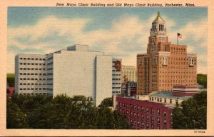 Minnesota Rochester New and Old Mayo Clinic Buildings Curteich