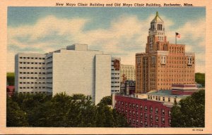 Minnesota Rochester New and Old Mayo Clinic Buildings Curteich