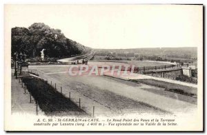 Old Postcard Saint Germain En Laye Le Rond Point roses and terrace built by l...