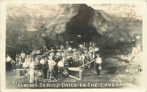 Postcard RPPC Photo New Mexico Carlsbad Caverns Lunch Leck Studios 22-13964