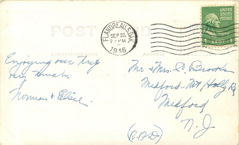 1940s RPPC Postcard Indian School Flandreau SD 655 Moody County posted