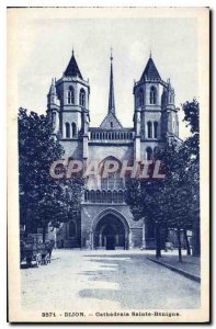 Old Postcard Dijon Cathedral St. Benigne