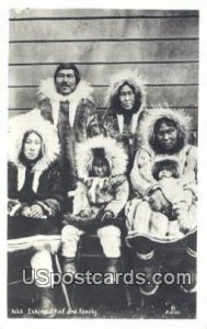 Real Photo Eskimo Chief & Family - Misc, Alaska AK