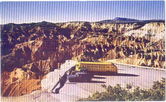 Cedar Breaks National Monument with Old Bus, Utah UT