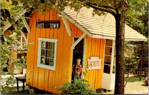 Postcard The Railroad Station Museum Ghost Town U.S. 50 in Bedford, Indiana