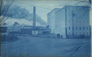 Whitney Co Chair Factory - South Ashburnham MA 1906 Cyanotype RPPC