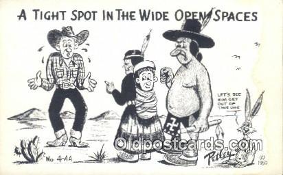 Tight spot in the Wide Open Spaces Indian Postcard, Post Card  Tight spot in ...