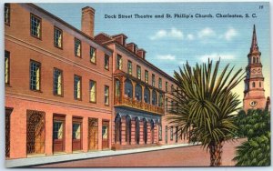 M-95148 Dock Street Theater & St Philip's Church Charleston South Carolina