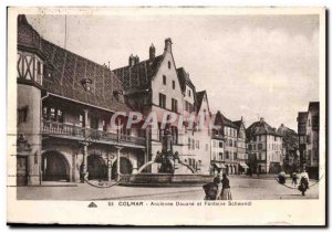 Old Postcard Colmar Old Customs and fountain schwendi