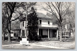 RPPC  Home of President Dwight Eisenhower  Abilene  Kansas  Postcard