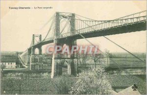 Old Postcard Tonnay Charente The Suspension Bridge