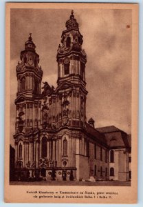 Krzeszobor Silesia Poland Postcard Monastery Church c1930's Vintage Unposted