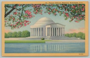 Washington DC~Thomas Jefferson Memorial~1940s Linen Postcard