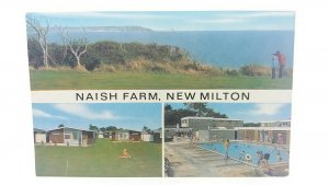 Naish Farm Holiday Park Camp New Milton Hampshire UK Vintage MV Postcard 1960s