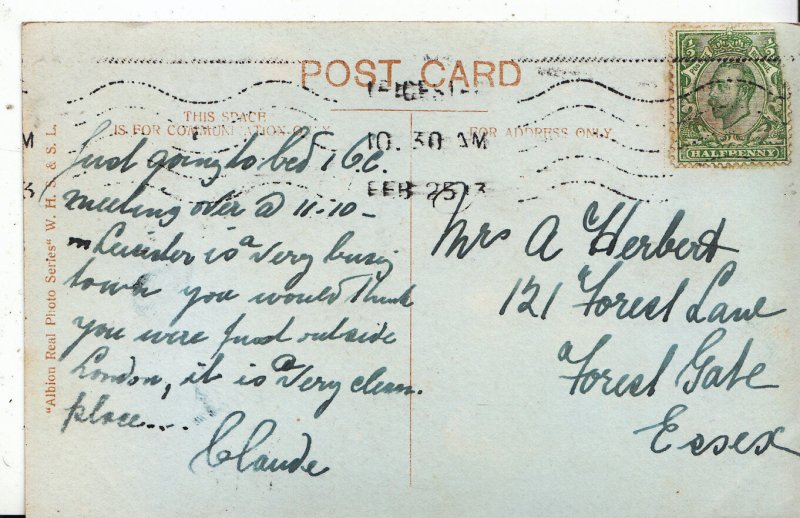 Genealogy Postcard - Ancestor History - Herbert - Forest Gate - Essex   BH4773