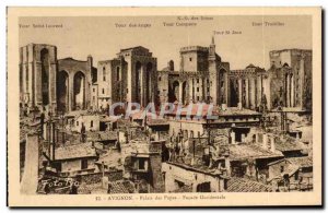 Old Postcard Avignon Popes' Palace Facade West