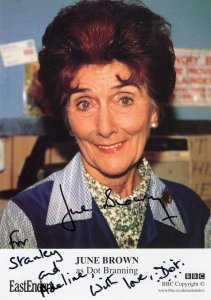 June Brown as Dot Cotton Eastenders Hand Signed Cast Card Photo