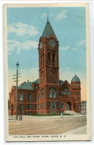 City Hall Opera House Theater Dover New Hampshire 1921 postcard
