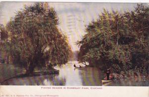 Illinois Chicago Fishing Season In Humboldt Park 1908