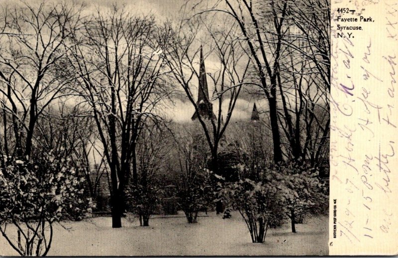 New York Syracuse Fayette Park 1907