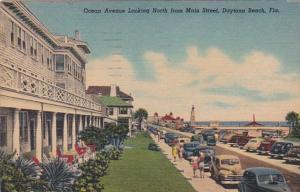 Florida Daytona Beach Ocean Avenue Looking North From Main Street 1953 Curteich