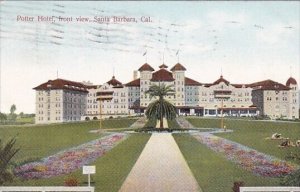 Santa Barbara Potter Hotewl Front View Santa Barbara California 1908