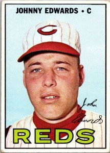 1967 Topps Baseball Card Johnny Edwards Cincinnati Reds sk2164