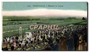 Old Postcard Horse Riding Equestrian Deauville During the race