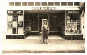 Van Buren AR Grandpa Snazzy at Meier's Rexall Drug Store Real Photo Postcard