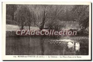 Postcard Old Bures sur Yvette S and O the castle the pond and stud
