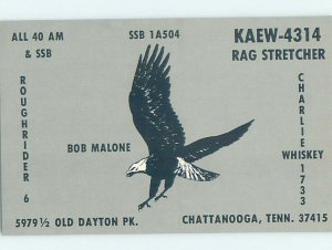 Pre-1980 RADIO CARD - CB HAM OR QSL Chattanooga Tennessee TN AH2779