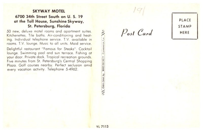 Florida  St. Petersburg , Skyway Motel