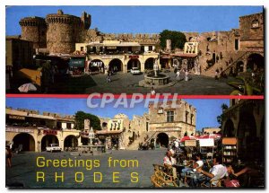 Modern Postcard Rhodes Old Town