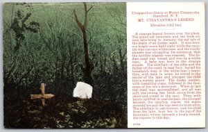 Vtg Stamford New York NY Utsayanthus Indian Grave on Mount Utsayantha Postcard