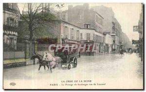 Old Postcard Crue of the Seine Paris Passage baker street Lourmel