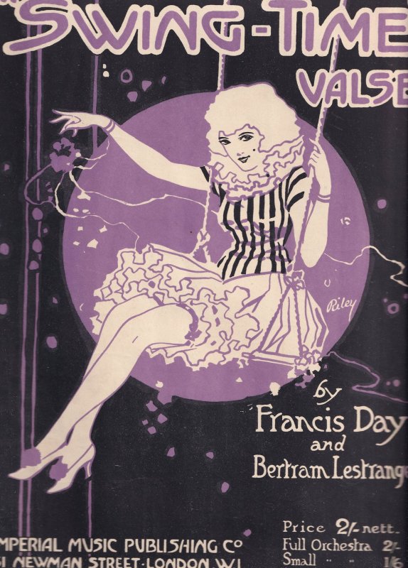 Swing Time Valse Francis Day Bertram Lestrange Olde Sheet Music