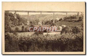 Old Postcard Busseau Sur Creuse Viaduct line Limoges Montlucon