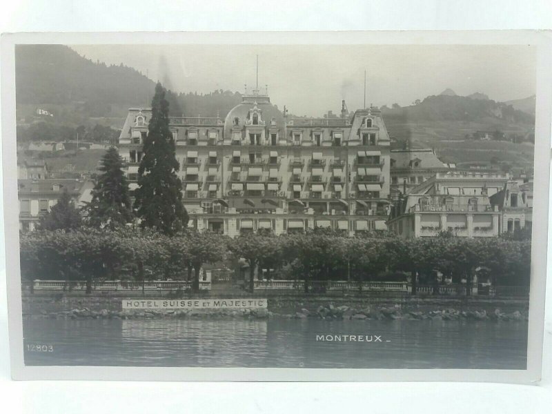 Vintage Postcard Hotel Suisse Majestic Montreux Switzerland