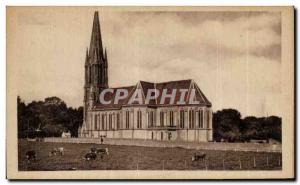 Postcard Old St Aubin sur Mer L & # 39eglise