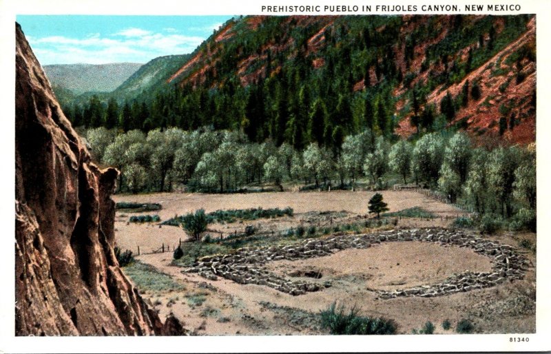 New Mexico Prehistoric Pueblo In Frijoles Canyon Curteich