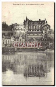 Old Postcard Amboise Chateau Seen from the Loire