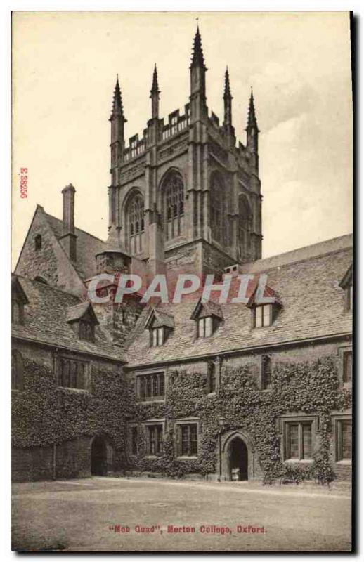 Old Postcard Mob When Merton College Oxford
