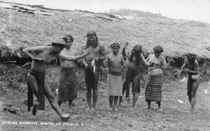 Bontoc Mt Providence Philippines Dancing Igorrotes Real Photo Postcard AA109506